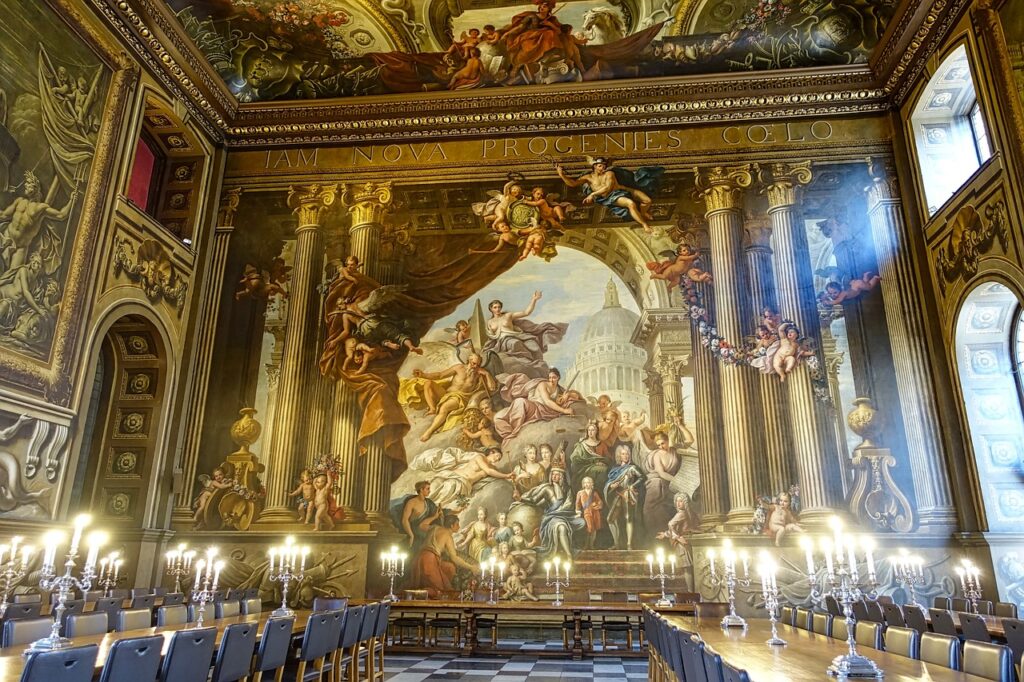 The Painted Hall At Old Royal Naval College in Greenwich is a hidden gem in London