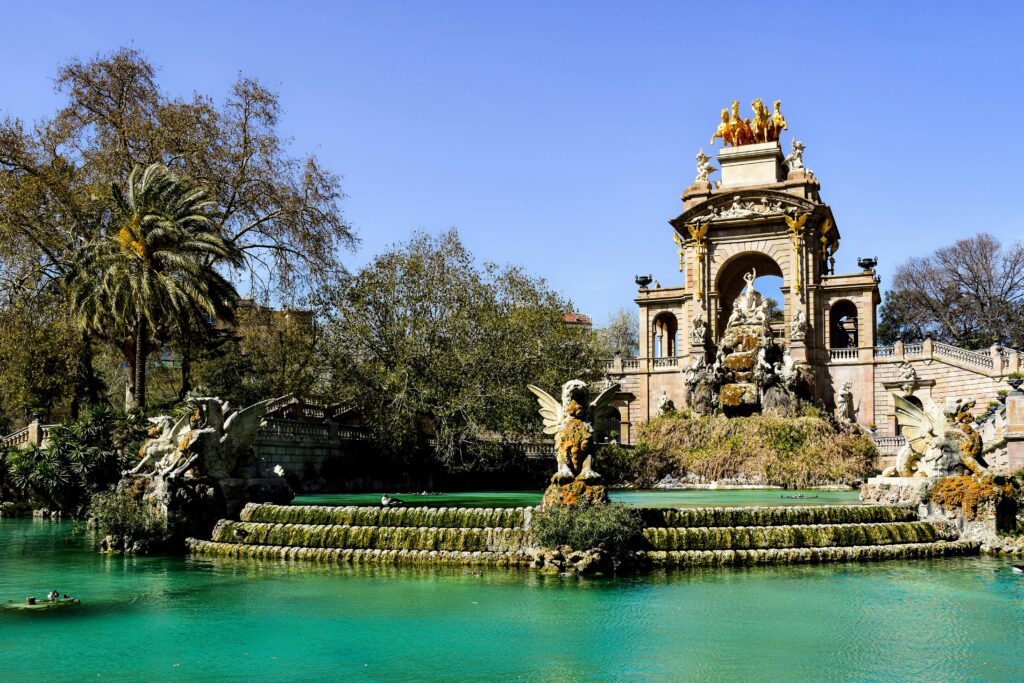 Parc de la Ciutadella Barcelona's main park featuring the Font de la Cascada waterfall