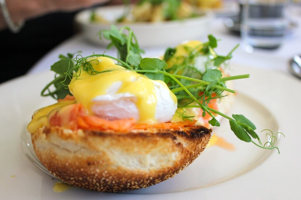 BENEDICT is a hip Parisian restaurant making creative varieties of eggs Benedict