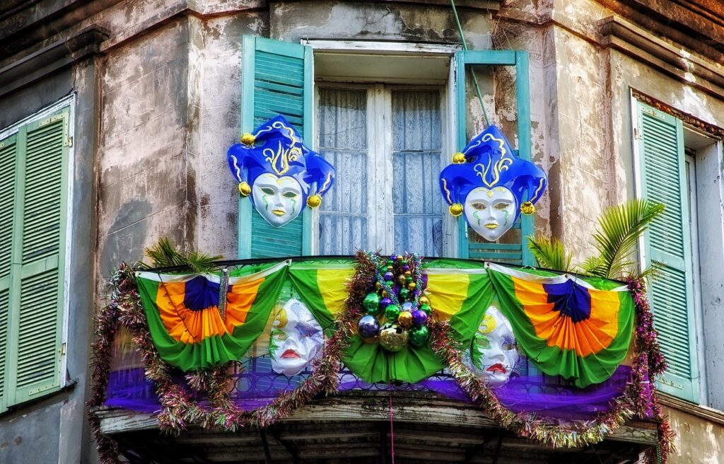 New Orleans, USA is famous for its parades and mardi gras parties