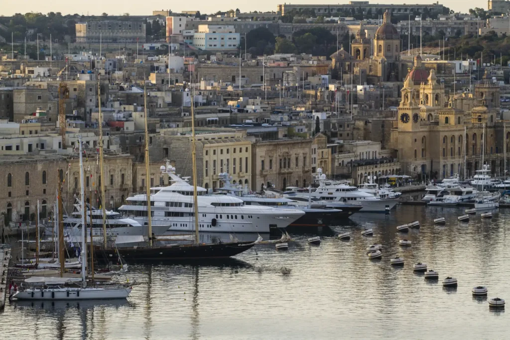 Grand Harbour Marina, Valletta is a lovely European port with berths for superyachts